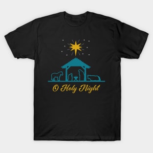 O Holy Night Nativity Scene Christmas T-Shirt